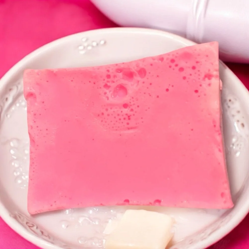 Floral scent 3D roses handmade soap 2x3 inch 3oz donkey milk base & shea butter